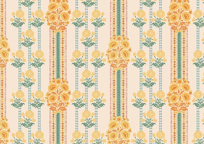 Petal & Block Jaipur Stripe, Marigold - Roller Blind - Image 6